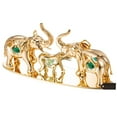 thumbnail image 5 of Matashi 24K Gold Plated Family of Elephants Figurine, Crystal Studded Home Décor.", 5 of 7