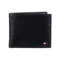 thumbnail image 1 of Cartera de cuero plegable negra Tommy Hilfiger para hombre, 1 of 6