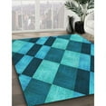 thumbnail image 2 of Ahgly Company Indoor Rectangle Patterned Teal Green Area Rugs, 2' x 4', 2 of 6