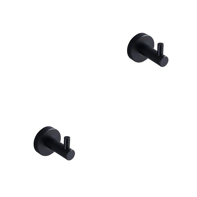 Yuarrent Gancho de baño Colgador de acero inoxidable Soporte colgante Ganchos montados en la pared Herramientas Estante de montaje Accesorios para el Tipo 1 2piezas Yuarrent CBP183560