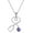 925 Silver - Amethyst Purple, variant on AOBOCO Stethoscope Necklace 925 Sterling Silver Embellished with 12 Months Birthstone Crystals from Austria, Graduation Gifts Medical Jewelry for Doctor Nurse Medical Student RN