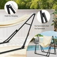 thumbnail image 4 of Hammock with Foldable Stand, 2 in 1 Hammock and Swinging Chair with Carrying Bag, Portable Camping Chair Suitable for Outside, Swing,Patio,Garden,Camping Trip Beige, 4 of 16