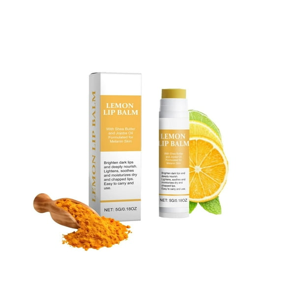 Lemon and Turmeric Lip Balm, Organic Turmeric Lip Balm, Lemon & Turmeric Lipstick, Nourishing Lip Balm, Moisturizing Against Dryness and Chapping for Everyday Lip Care Needs