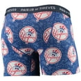 thumbnail image 3 of Men's Pair of Thieves Navy/Blue New York Yankees Super Fit 2-Pack Boxer Briefs Set, 3 of 5