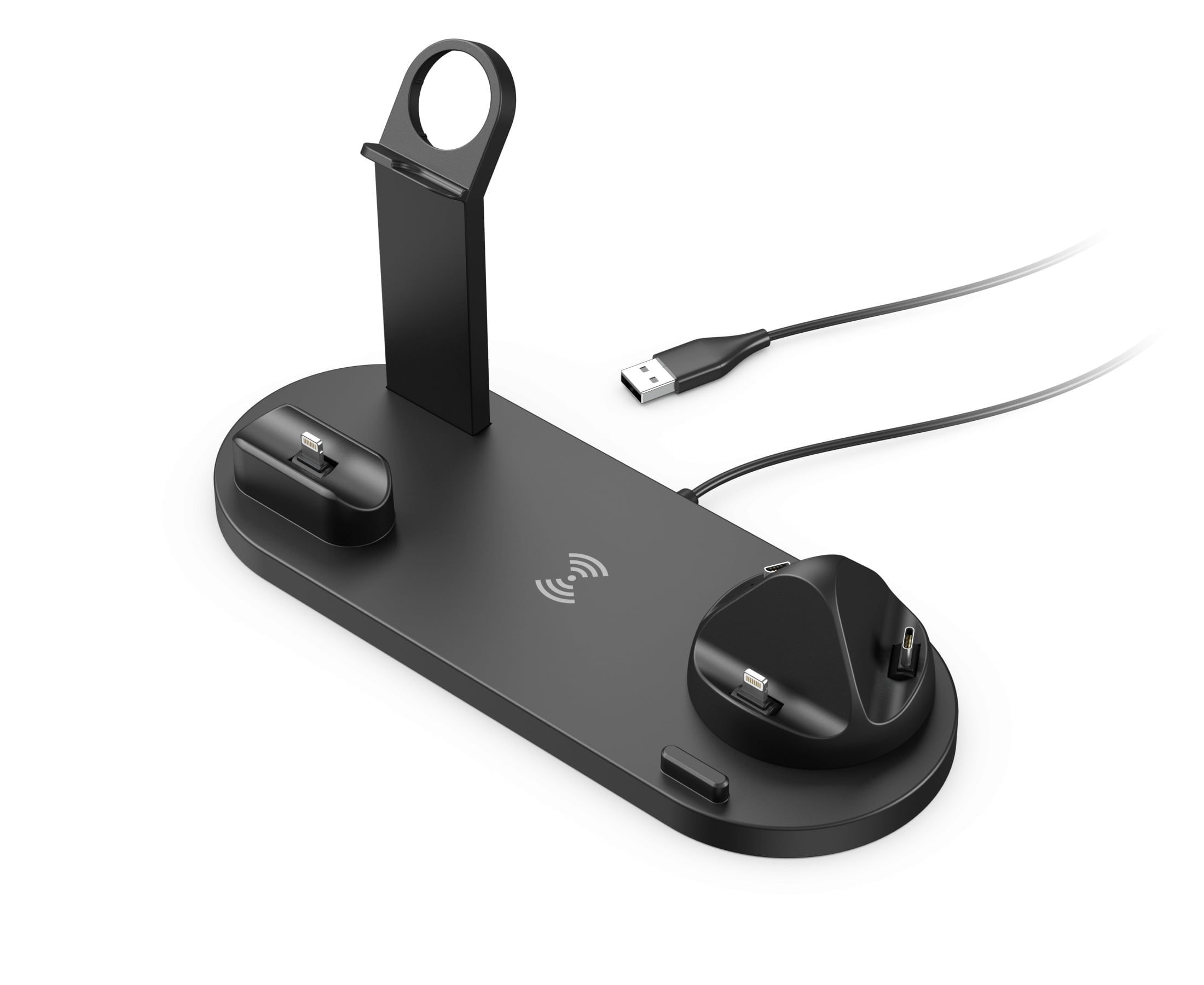 Egoelife Wireless Charger Mobile Phone Charging Station For Multiple Devices , Multi-in-one Charger, Fast Charging, Black