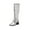 Silver, variant on Lovskoo 2024 Women's Knee High Boots Pointed Toe Chunky Heel Oversized Fall/Winter Velvet Lining Color Matching Rectangle Toe Thick High Heels Long Chain Boots Black
