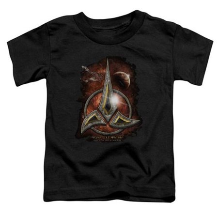 

Trevco Star Trek-Klingon Crest - Short Sleeve Toddler Tee - Black- Medium 3T