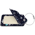 thumbnail image 2 of Disketp 2 PCS Luggage Tag for Suitcase,Galaxy2 Leather Baggage Tag with Stainless Steel Loop Privacy Cover for Women Men Girls, 2 of 5