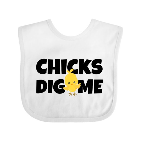 Inktastic Chicks Dig Me Boys Baby Bib