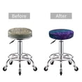 thumbnail image 5 of Daiia Purple and Green Glitter Stool Covers Round,Round Bar Stool Covers Waterproof Bar Chair Covers Washable Stool Cushion Slipcover for 12-14 Inch Chair-12 inch, 5 of 7