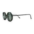 thumbnail image 3 of Round Circle Lens Dimensional Binocular Rim Metal Frame Hustler Sunglasses Black - Green, 3 of 4