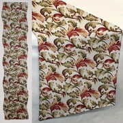 Autumn Fall Floral Leaves Table Runner by Penny's Needful Things (6 Feet Long - STRAIGHT) (Natural)