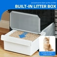 thumbnail image 5 of Dextrus 4-Tier Cat Cage with Litter Box, Indoor Multi-Level Cat House with Platforms & Ramps for 1-3 Small Cats, 41"L x 14"W x 55"H,Black, 5 of 10