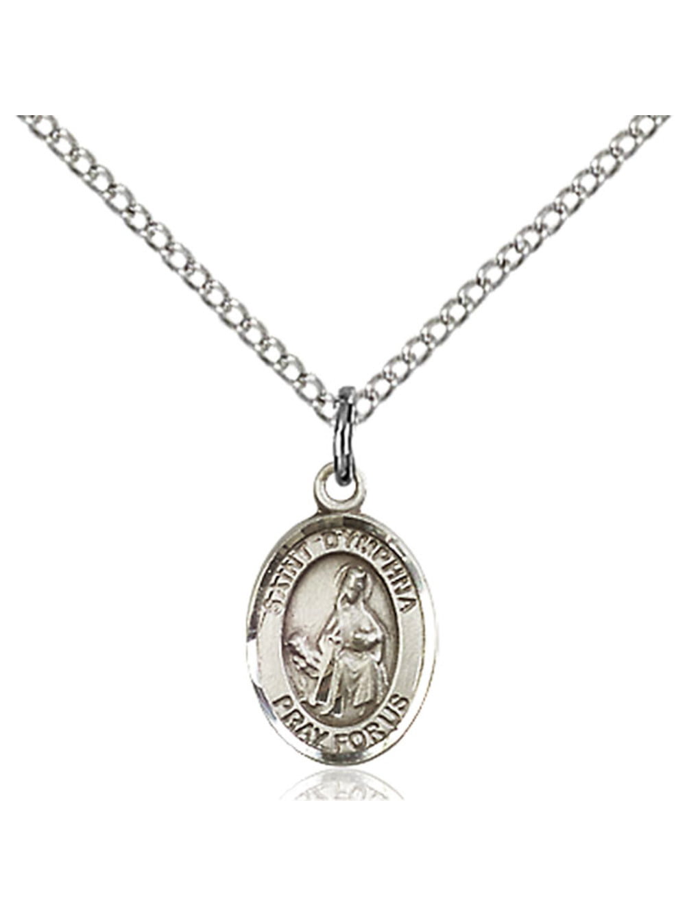 Dymphna Hand-Crafted Oval Medal Pendant in Sterling Silver Bonyak Jewelry St