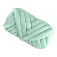 thumbnail image 3 of Tubo de hilo grueso de poliéster y algodón hilo tejido a mano tejido suave 250G hilo de peso lavable para hacer alfombras, bufanda, suéteres, Verde claro perfecl hilo grueso, 3 of 8