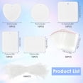thumbnail image 3 of 60 Pcs Sublimation Air Freshener Blanks 5 Shapes Air Freshener Sheets with Elastic Drawstrings and Bags DIY Felt Air Freshener Blanks Hanging Scented Sheets for Car House, 3 of 10