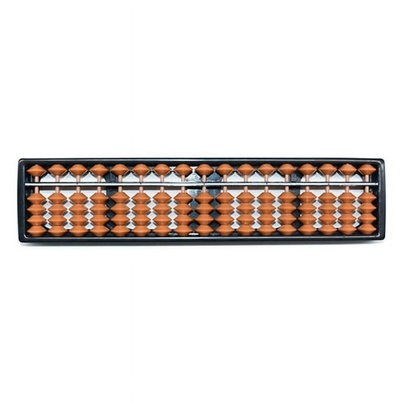 Apooke Wooden Abacus with Reset Button Chinese Abacus Calculator 7 Column to 17 Column Toddler Counting Toys for Kids Students