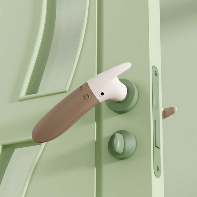 Cubiertas de silicona para manijas de puertas de café, silicona, guante protector de manijas de puertas de silicona, para protección de manijas de ventanas y puertas, muebles de pared