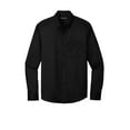 thumbnail image 3 of Port Authority W808 Long Sleeve SuperPro React Twill Shirt, Deep Black, XL, 3 of 4