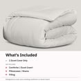 thumbnail image 4 of California Design Den King Duvet Cover King Size - 400 Thread Count 100% Cotton, Quality Comforter Cover, Soft Sateen - Ivory (Pale Tone), 4 of 10