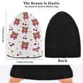 thumbnail image 4 of Pink Bow and Brown Bear Beanie Hat Unisex Warm Winter Hat Cap For Women Men Winter Running, 4 of 7
