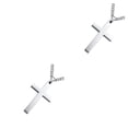 thumbnail image 4 of crativent Cross Necklace Fashionable Individual Wear-resistant Comfortable Lightweight New-style Unique Design Distinctive Chain Steel Color 2Set, 4 of 6
