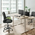 thumbnail image 3 of Lacoo Mid-back Drafting Office Chair Adjustable Height Desk Chair Ergonomic Design Office Chair With Flip-up Armrest And Foot Ring, Black, 3 of 7