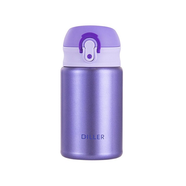 Opolski Flacon Isotherme 300ML Couvercle Rabattable Conservation de la Chaleur Design Compact Mini Bouteille en Acier Inoxydable pour la Maison