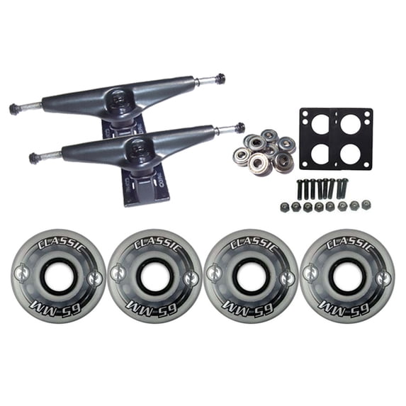 KRYPTONICS CLASSIC Truck Wheel Pack 65mm CLEAR Core 6.0 Black