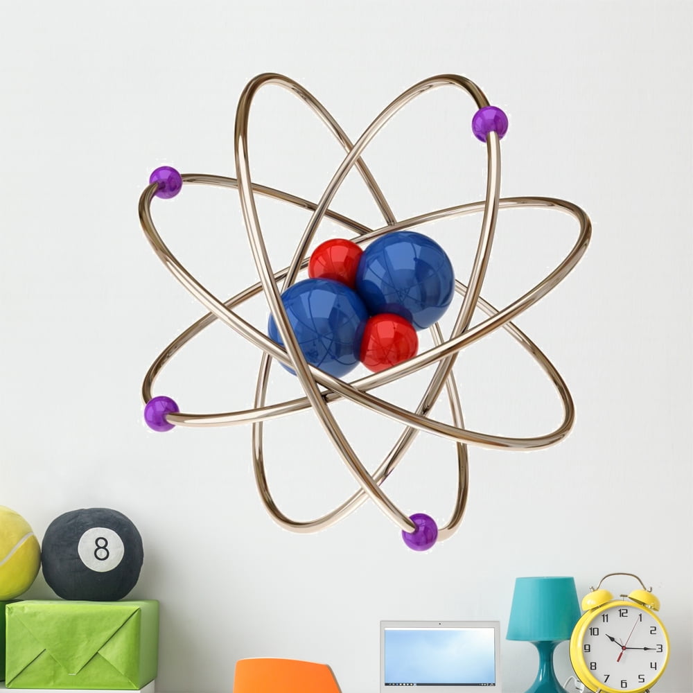 Atom Wall Decal by Wallmonkeys Peel and Stick Graphic (48 in H x 45 in ...
