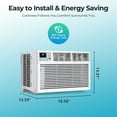 thumbnail image 7 of 8000 BTU Small Window Air Conditioner AC Unit Cools up to 350 Sq.Ft. with 7 ModesUltra-quiet Air Conditioner Window Unit with Remote ControlEasy to InstallEnergy SavingWhite, 7 of 7