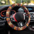 thumbnail image 7 of COEQINE Auto Steering Wheel Cover for Women Men, Universal 15 Inch Soft Elastic Steering Wheel Wrap Anti-Slip Easy to Install Car Accessories, Aztec Geometric Horse Orange, 7 of 7