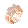 thumbnail image 3 of JewelersClub Stackable Diamond Rings for Women – 1/5 Carat White Diamond Ring Jewelry– Rose Gold Over Silver Stackable Bands for Women –– Stackable Ring Set by JewelersClub, 3 of 4