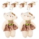 thumbnail image 1 of BRIGHTFUFU 6 uds pequeños osos de peluche con cadenas colgantes muñecos de osos de peluche para llavero de ramo DIY, 1 of 8