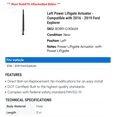 thumbnail image 2 of Left Power Liftgate Actuator - Compatible with 2016 - 2019 Ford Explorer 2017 2018, 2 of 2
