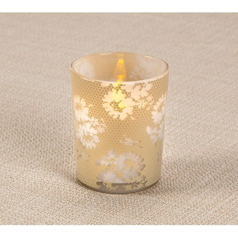 Set of 6 HONEYCOMB FLORAL VOTIVE CANDLE HOLDERS by DAVID TUTERA WEDDING OR PARTY