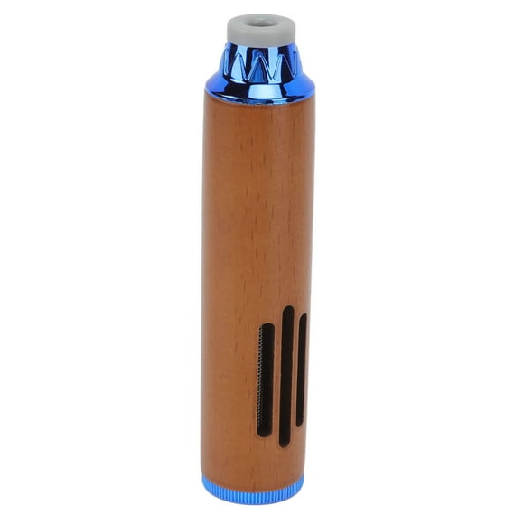 Mini Car Ashtray, Holder Large Capacity Natural Solid Wood Organizer Rubber Sleeve For Office Rose Gold,Silver,Iron Gray,Blue