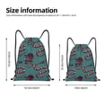 thumbnail image 4 of Kdxio Snake And Rose Print Drawstring Backpack Bag,Waterproof Draw String Back Sack, Gym Drawstring Bags Swim Bag For Unisex, 4 of 9