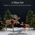 thumbnail image 2 of Best Choice Products 5ft 2-Piece Moose Family Lighted Christmas Yard Decor Set w/ 370 LED Lights, Zip Ties - Rattan, 2 of 7
