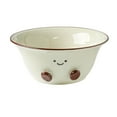 thumbnail image 1 of Tazón de cerámica para ensalada y yogur, divertido y estético, taza de café de cerámica, recipiente para guarniciones, cereales, yogur, arroz, hogar. Capacidad 600 ml, 1 of 7