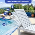 thumbnail image 3 of ModFusion White Resin Outdoor Chaise Lounge, Poolside Loungers, Adaptable Backrest, Sturdy & Lightweight, 3 of 7