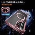 thumbnail image 4 of ELEHOLD Case for Samsung Galaxy S25 Ultra, Shockproof Crystal Clear Magnetic Phone Case,Pink, 4 of 8