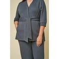 thumbnail image 6 of Seek No Further Women’s Plus Size ¾ Sleeve Stretch Ponte Jacket, 6 of 9
