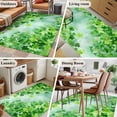 thumbnail image 5 of Rectangle Area Rugs 4 x 6 Ft, St. Patrick's Day Non-Slip Residential Carpet, Spring Botanical Green Leaves Clovers Indoor Crawling Mats Runner Rugs for Living Room/Dining Room/Bedroom, 5 of 8