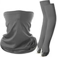 thumbnail image 2 of Summer Bandana UV Protection Face Cover Neck Gaiter Scarf and Ice Silk Cooling Arm Sleeves With Thumb Holes, 2 of 5