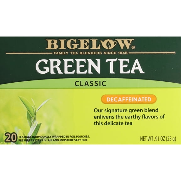Bigelow Decaffeinated, Green Tea Bags, 20 Count