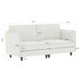 thumbnail image 3 of Modern 2 Seats Small Sofa Loveseat, Polyester Upholstered Couch Love Seat With Storage Pocket For Living Room Office Apartment, 3 of 10