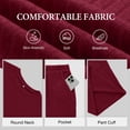 thumbnail image 5 of Asklazy Women's Pajamas Set short Sleeve and short Pants 2 Piece Pjs Sleepwear with Pockets,US Size,Wine Red,L, 5 of 10