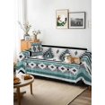 thumbnail image 3 of Turquoise Boho Couch Cover, Southwestern Ethnic Aztec Retro Geometric Sofa Cover Blanket for 1 Seat Cushion, Sectional Sofa Slipcover Furniture Protector for Living Room Bedroom 71''x91'', 3 of 9
