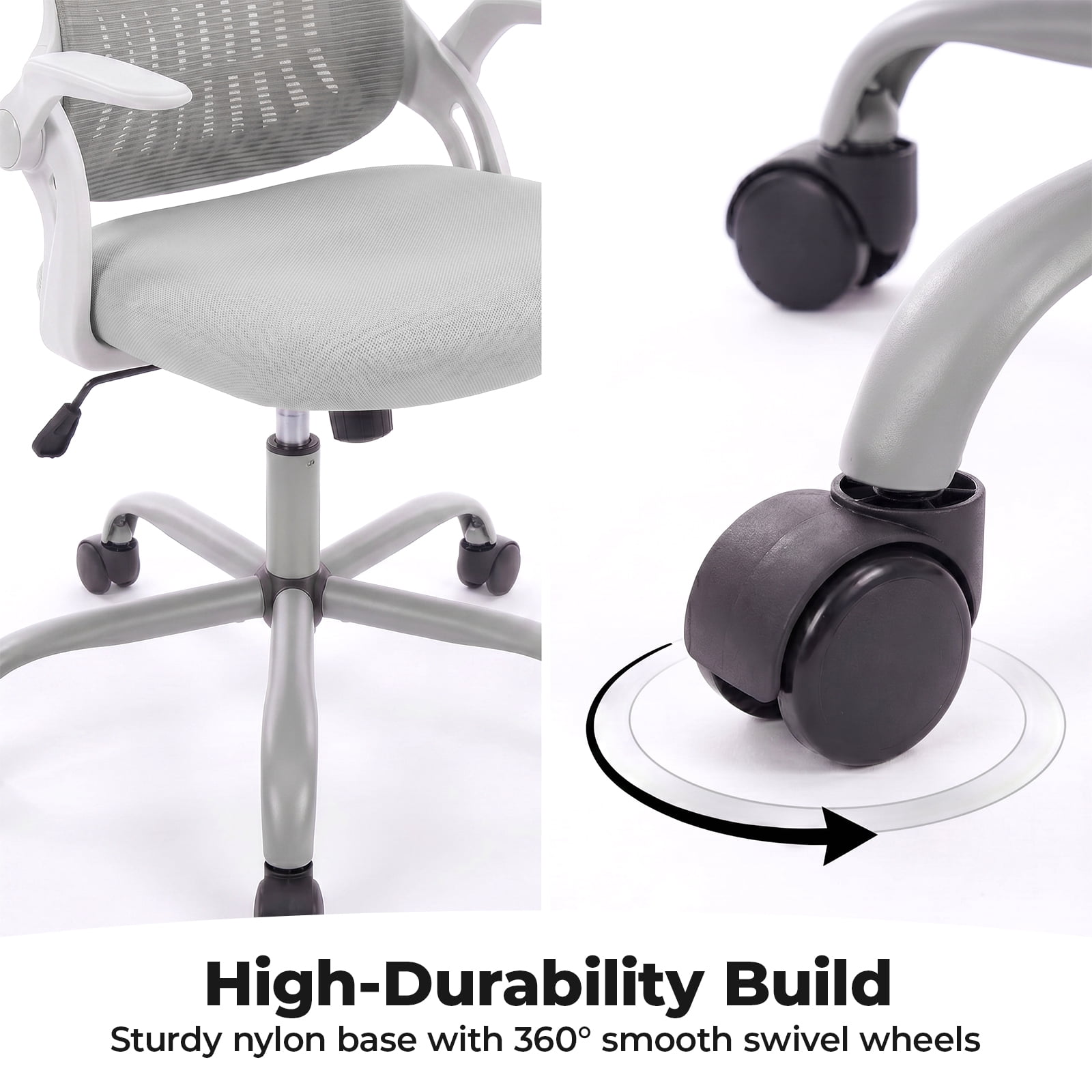 Alvantor 30" Tall Office Chair with Adjustable Footrest, Ergonomic Drafting Chair for Standing Desk, Black/Gray/Pink